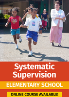 Image of children running and text, Systematic Supervision